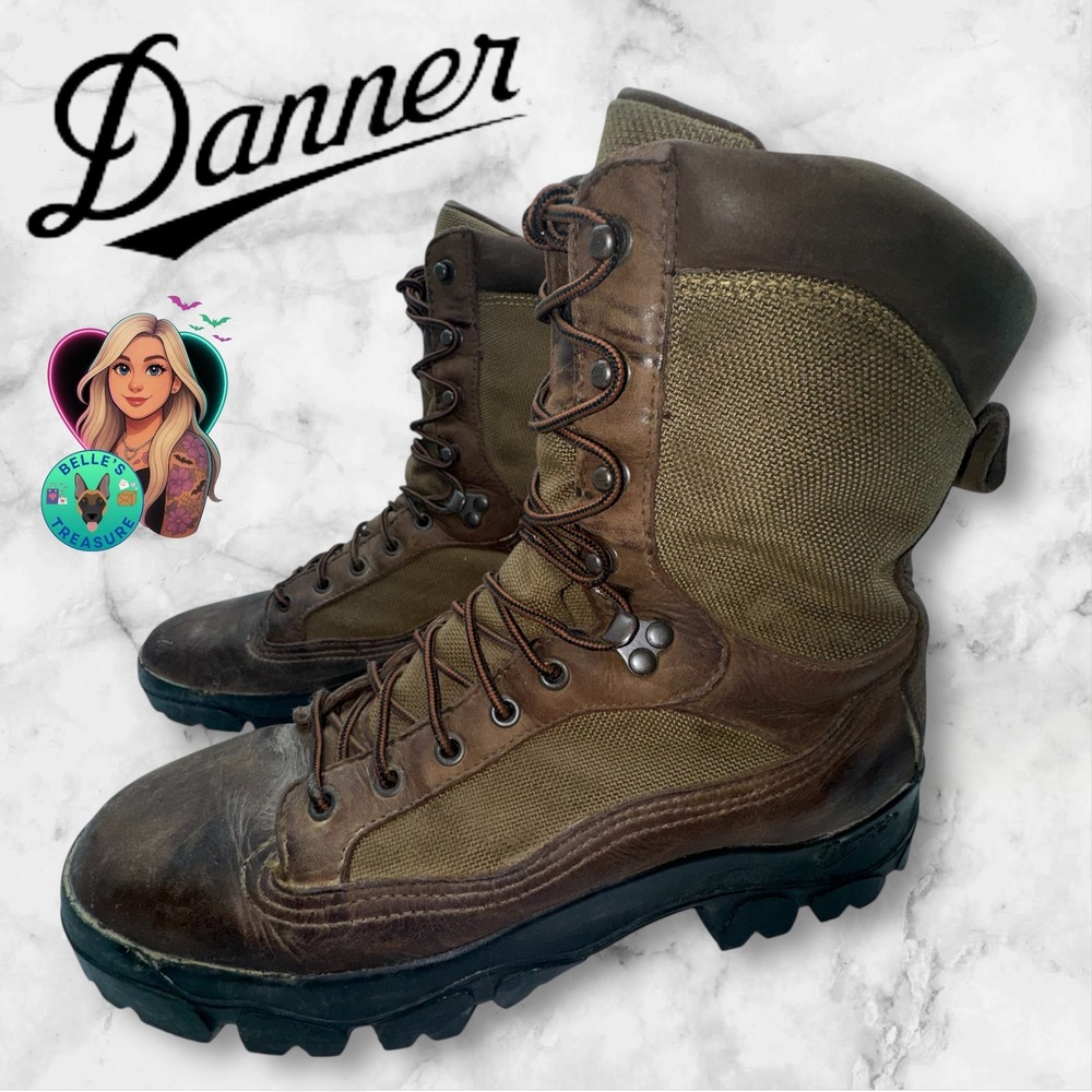 Danner Big Horn 52200 Mens 9.5 D Work Boots Brown Leather Vibram Sole Waterproof